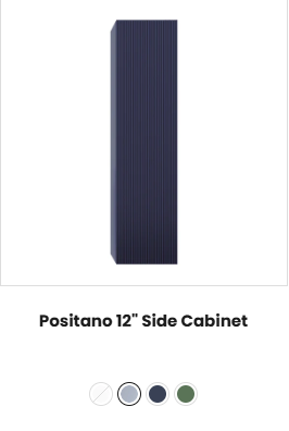 Positano 12 Inch Side Cabinet