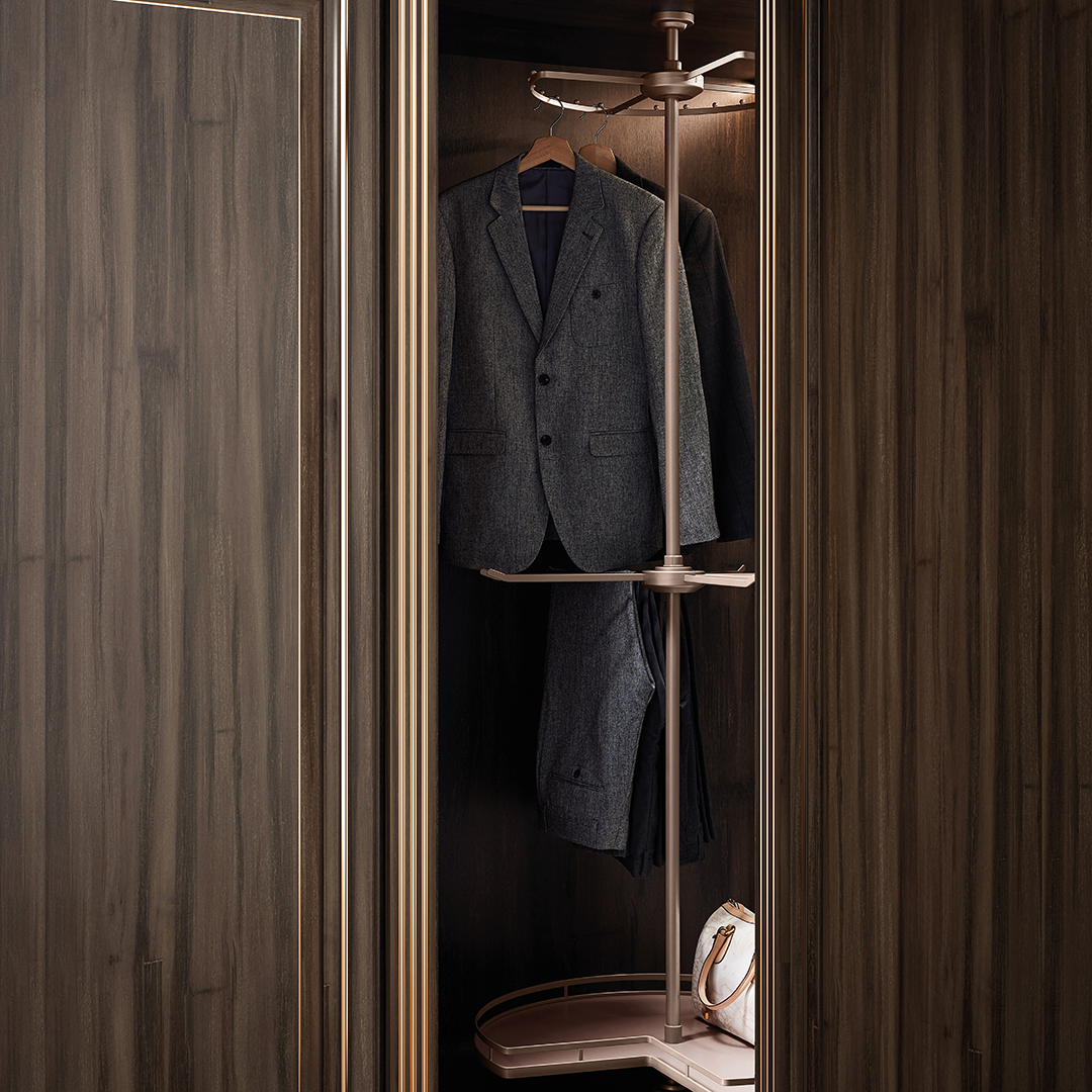 Rotating Suit Closet System