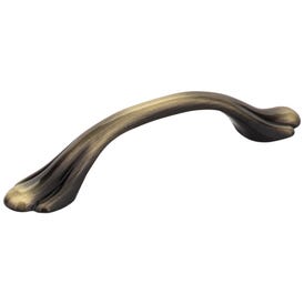 3" Center-to-Center Brushed Antique Brass Kingsport Cabinet Pull