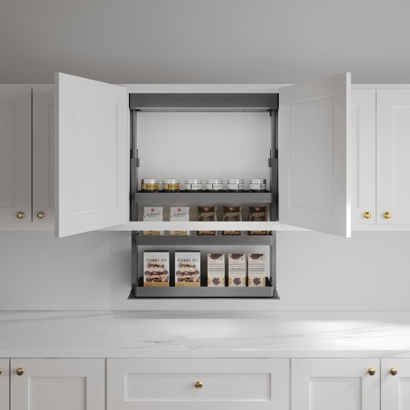 Lift-Down Wall Cabinet Shelf