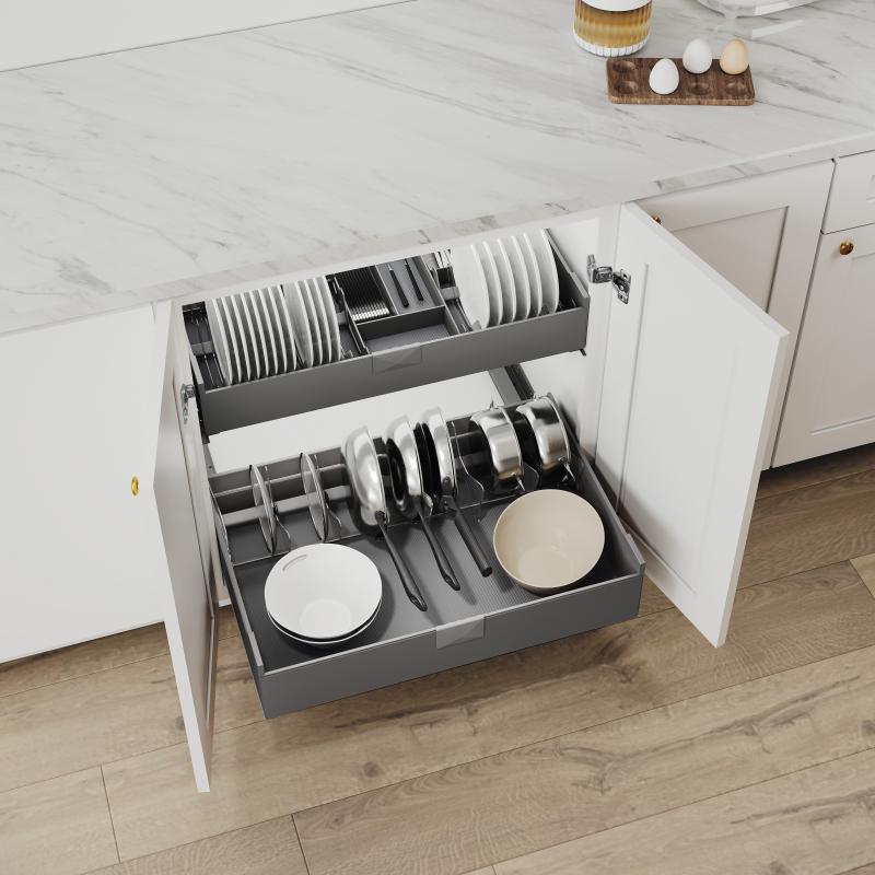 Two-Level Dish & Cookware Organizer