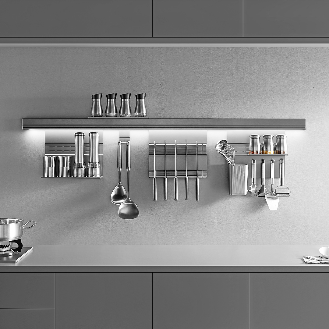 Wall Rail Kitchen Organizer