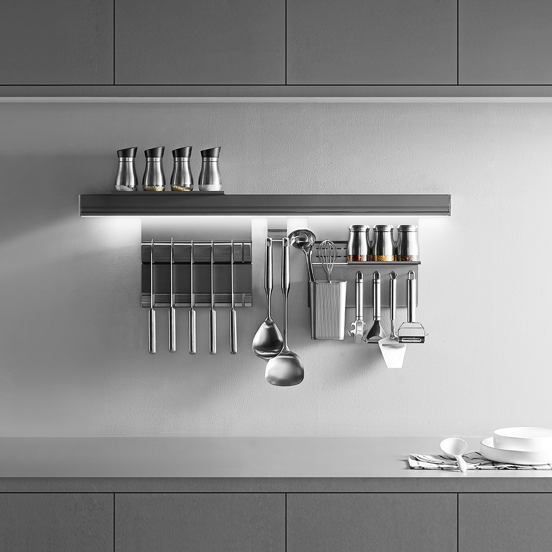 Wall Rail Utensil Organizer